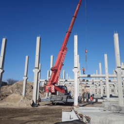 Работа автокрана Demag AC 40 