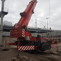 Работа автокрана DemagAC40