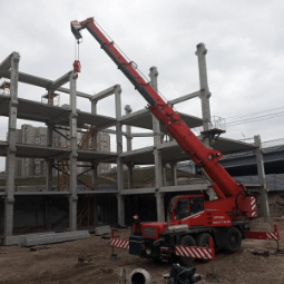 Работа автокрана DemagAC40