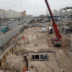 Работа автокрана DemagAC40